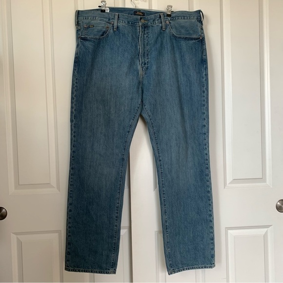 Polo Ralph Lauren Jeans Mens 42x32 Hampton Relaxed Straight Denim Pants - Picture 2 of 16
